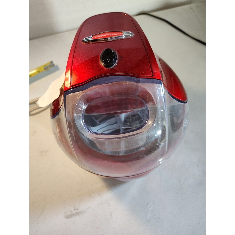 Nostalgia Electric Ice Cream Maker Red 1.5 qt Automatic Freezer Bowl (1158)